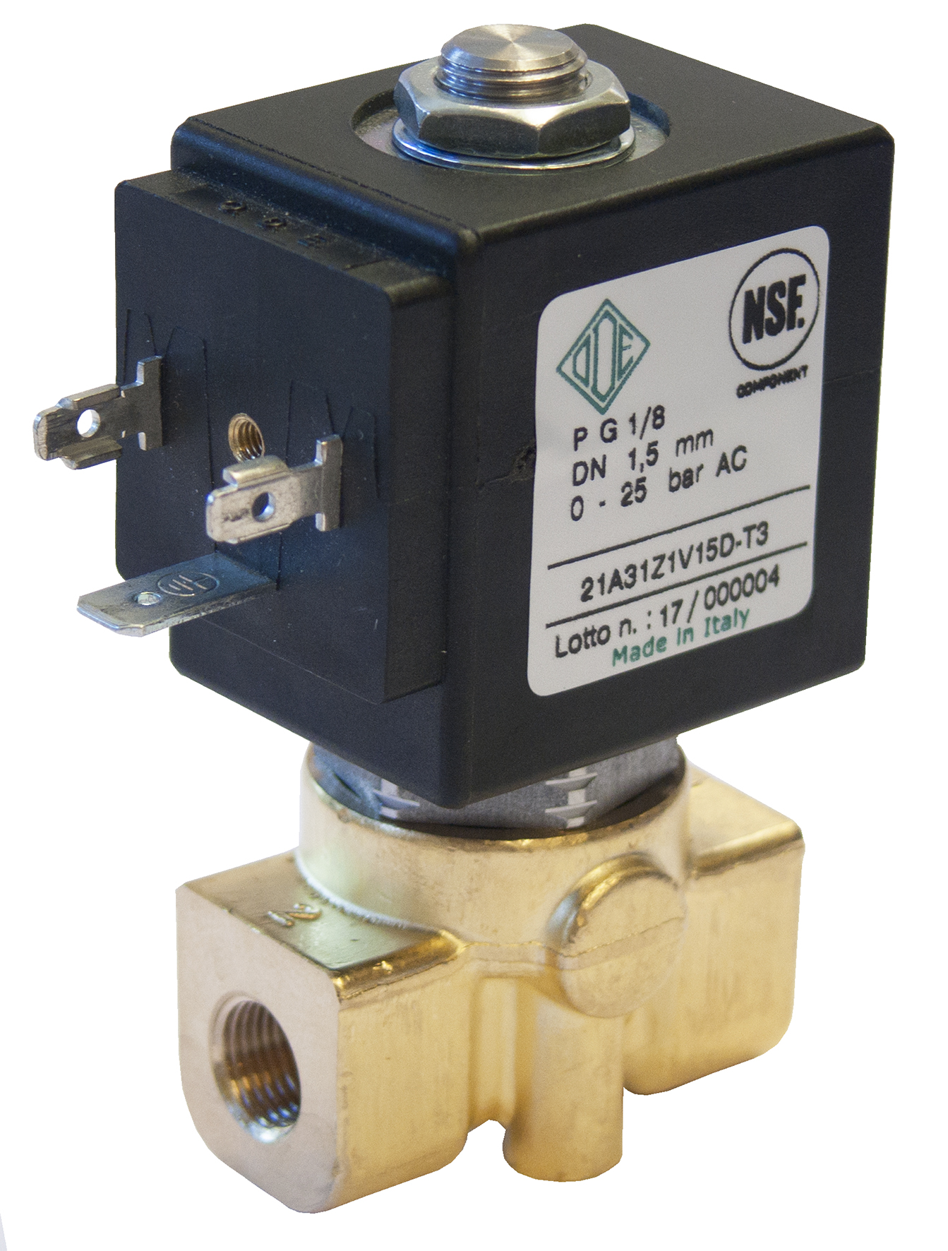 NSF-certified solenoid valves