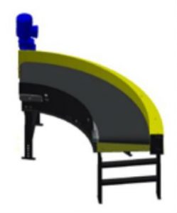 slider bed curve conveyor