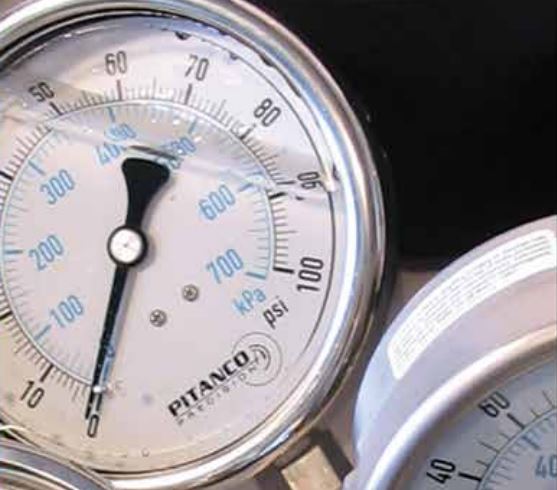pressure and temperature gauges